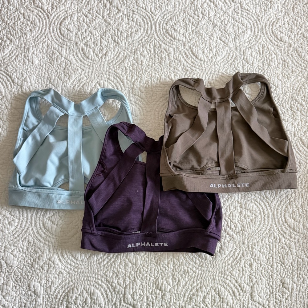 Alphalete Amplify Tri Sports Bra Set of 3 size Small